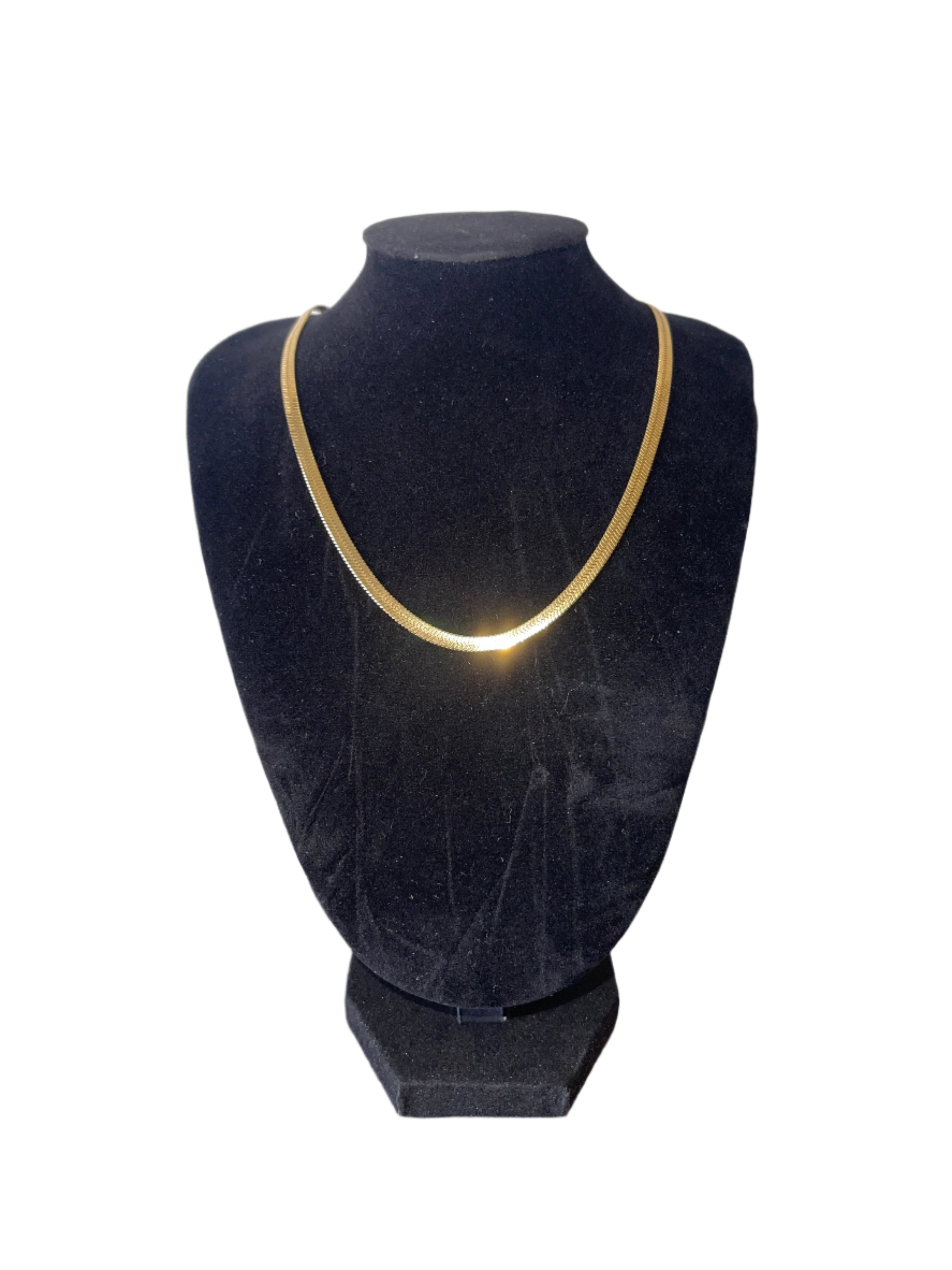 Collier ras du cou à chevrons en peau de serpent PAIGE