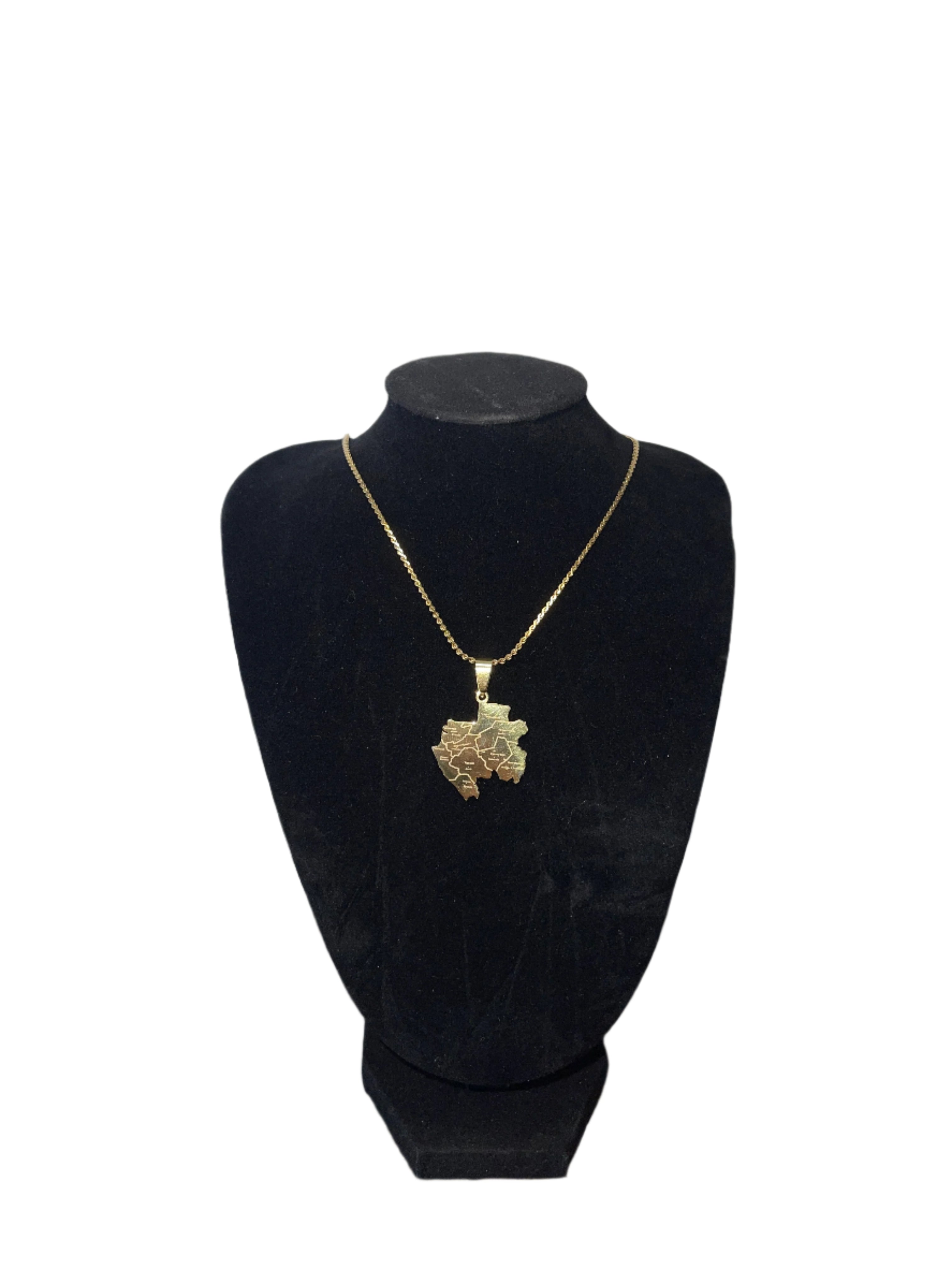GABON Africa Map Pendant Necklace - Minimalist Necklace, Gabon Jewelry