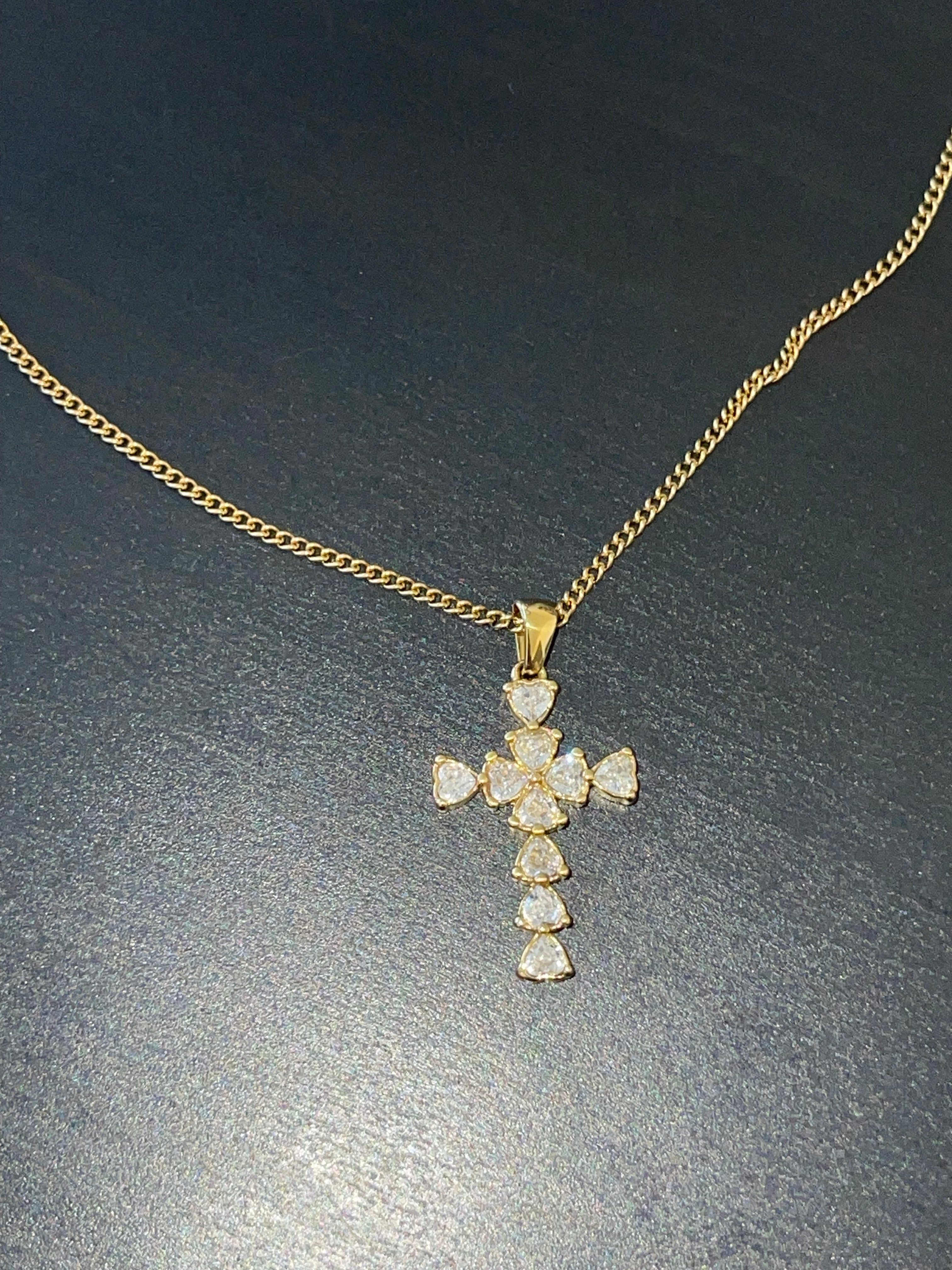 GRACE – Crystal Cross Pendant Necklace