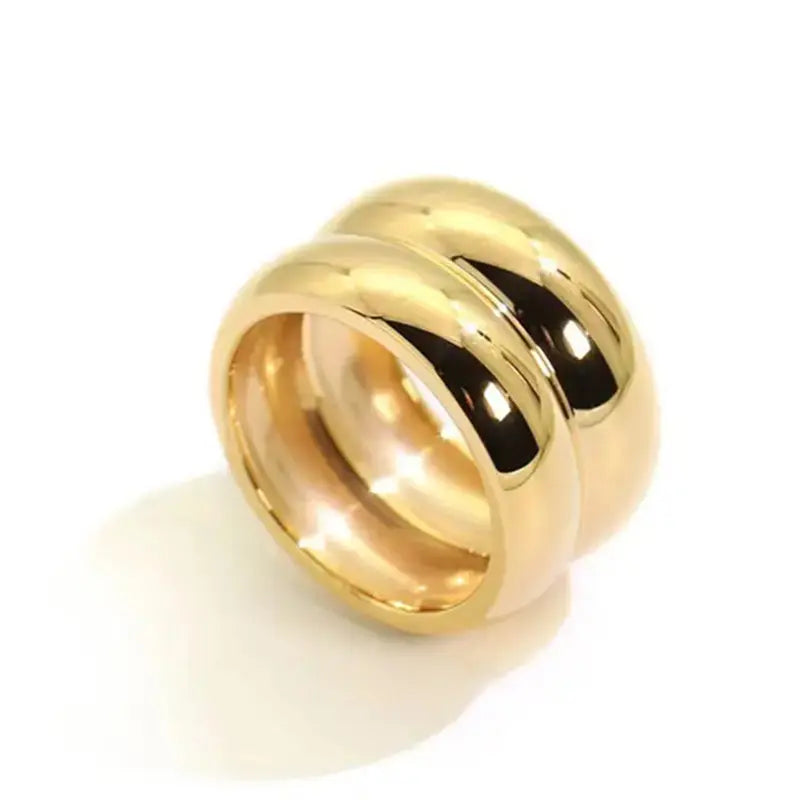 ALYSSA Double stacked chunky ring - The Halter Corner