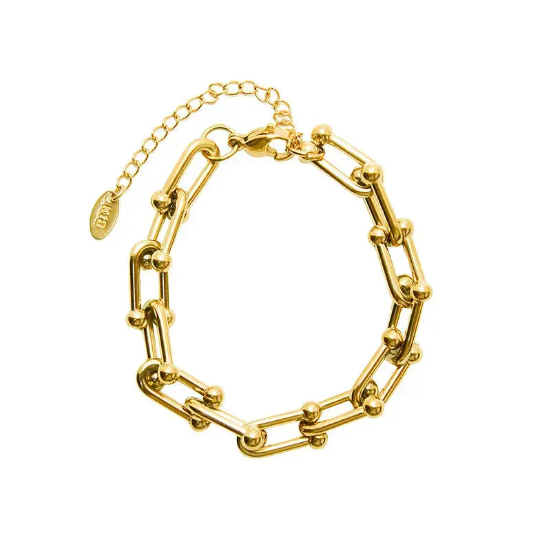 RACHIDA U-link shaped bracelet - The Halter Corner