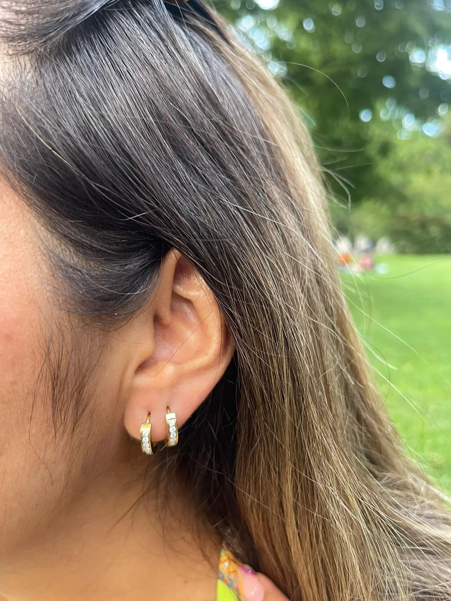 ANITA small cz hoop earrings - The Halter Corner