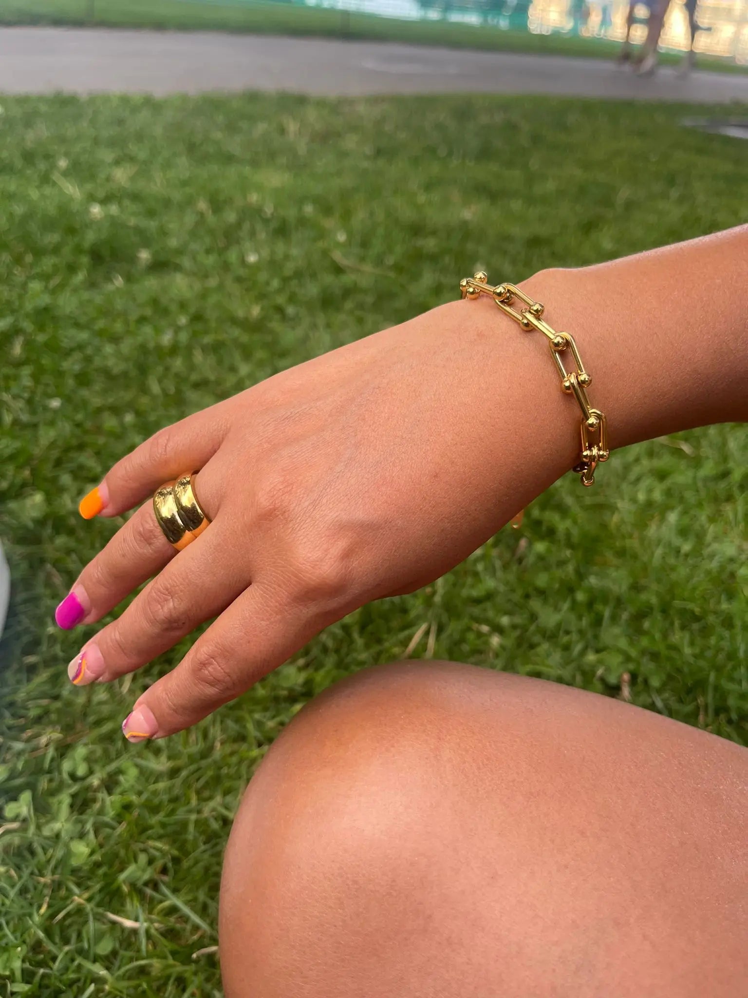 RACHIDA U-link shaped bracelet - The Halter Corner