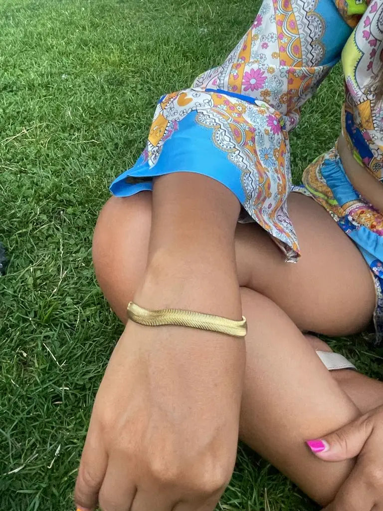 SARAH Thick Snakeskin Bracelet - The Halter Corner