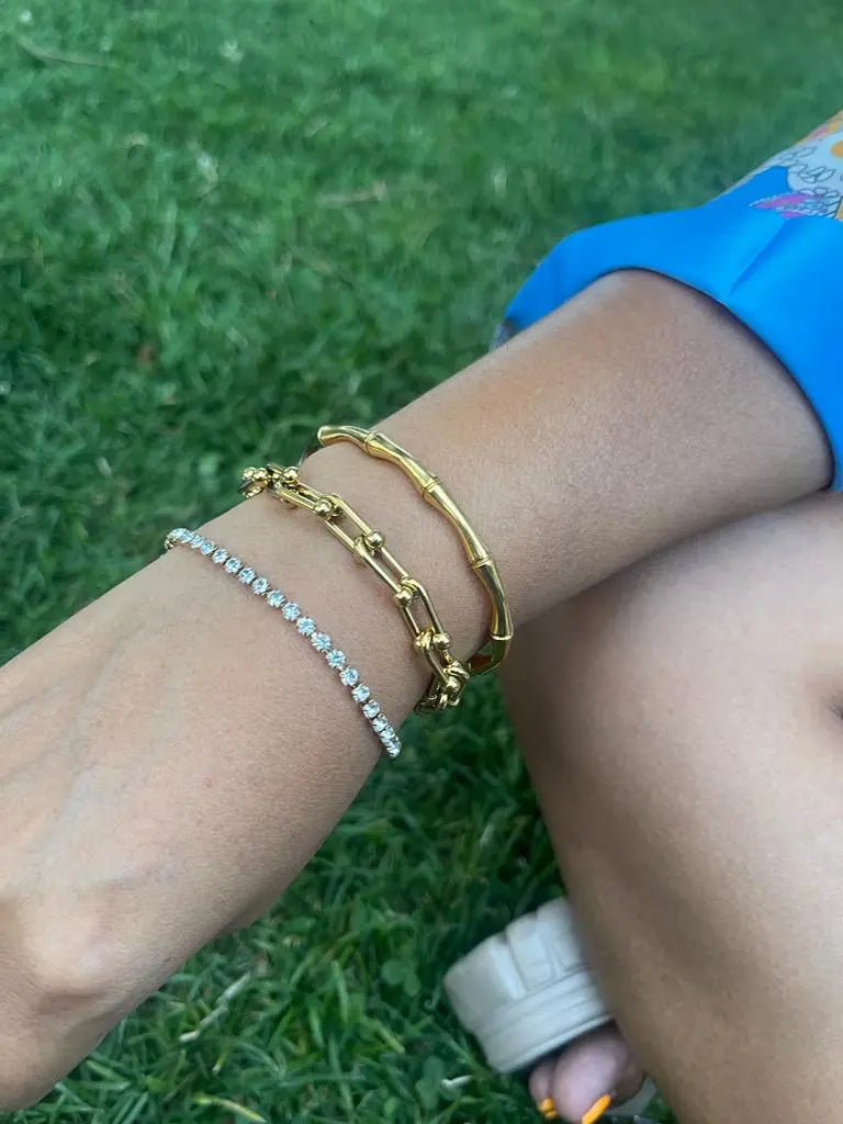 CAROLINE Bamboo cuff bangle - The Halter Corner