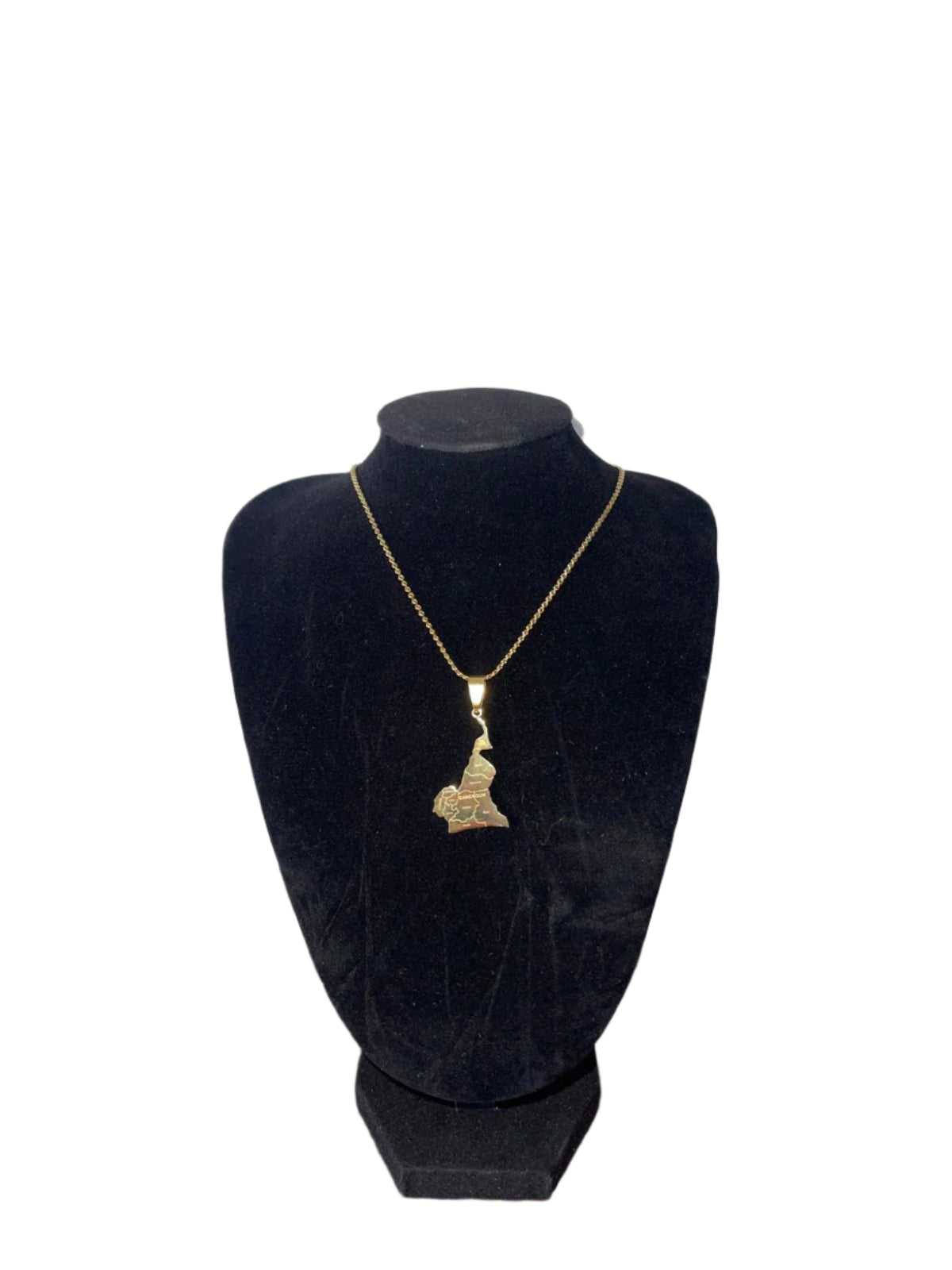 Collier pendentif en or 18 carats du CAMEROUN