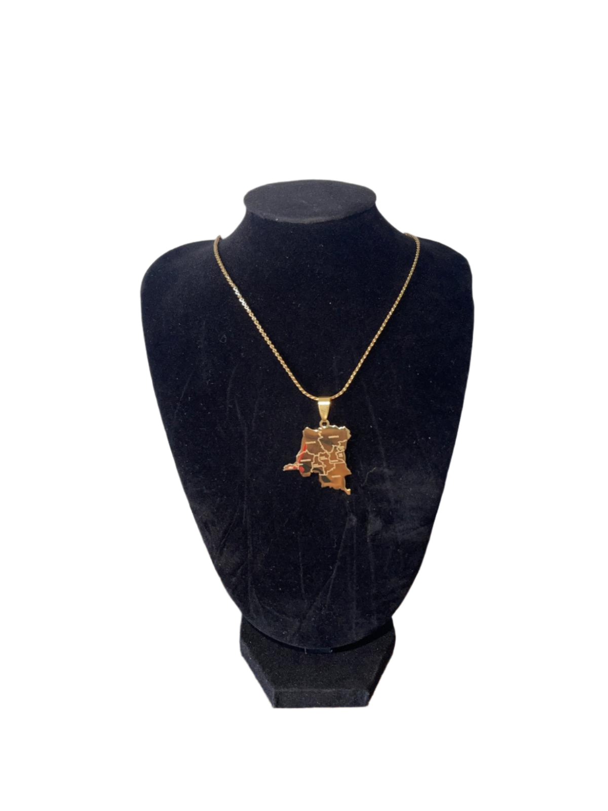 Collier avec pendentif en or 18 carats de la RDC CONGO