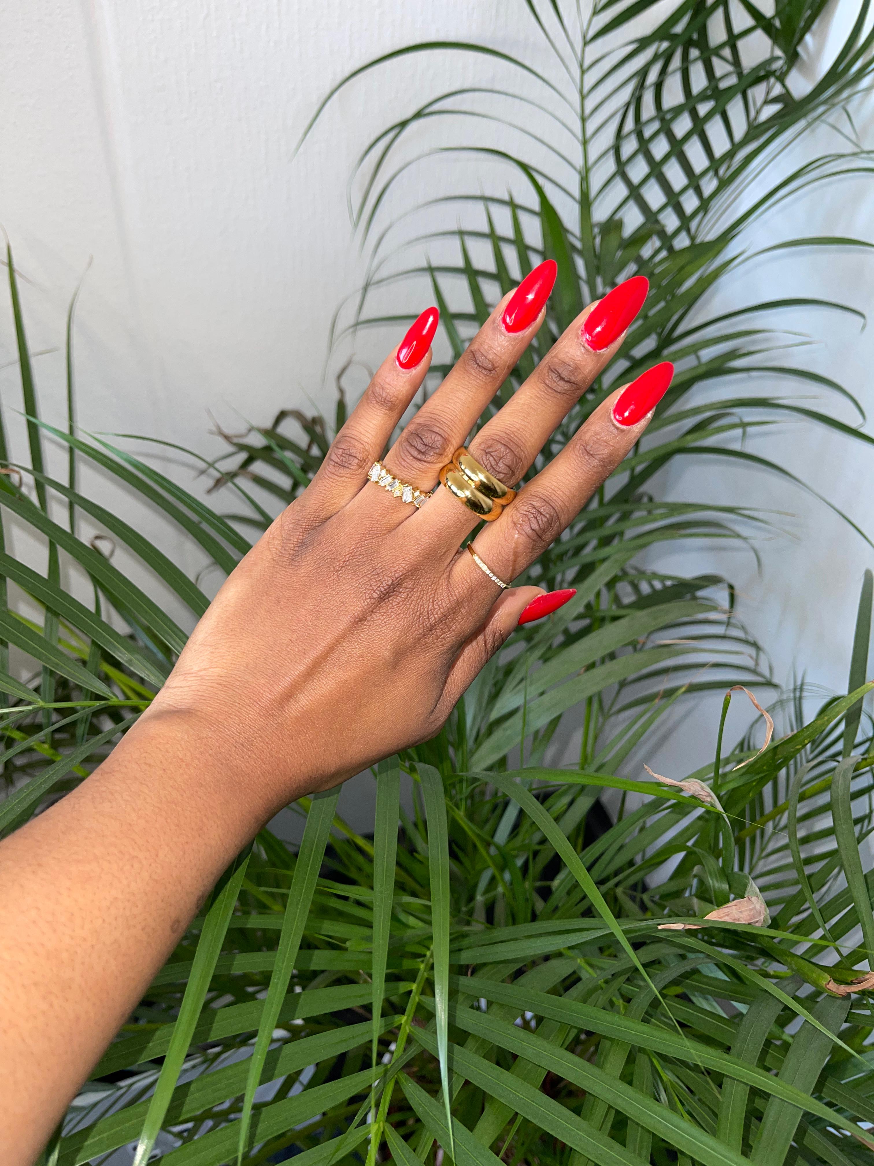 Diamond Ring - Elegant ROWAN Band with on hand