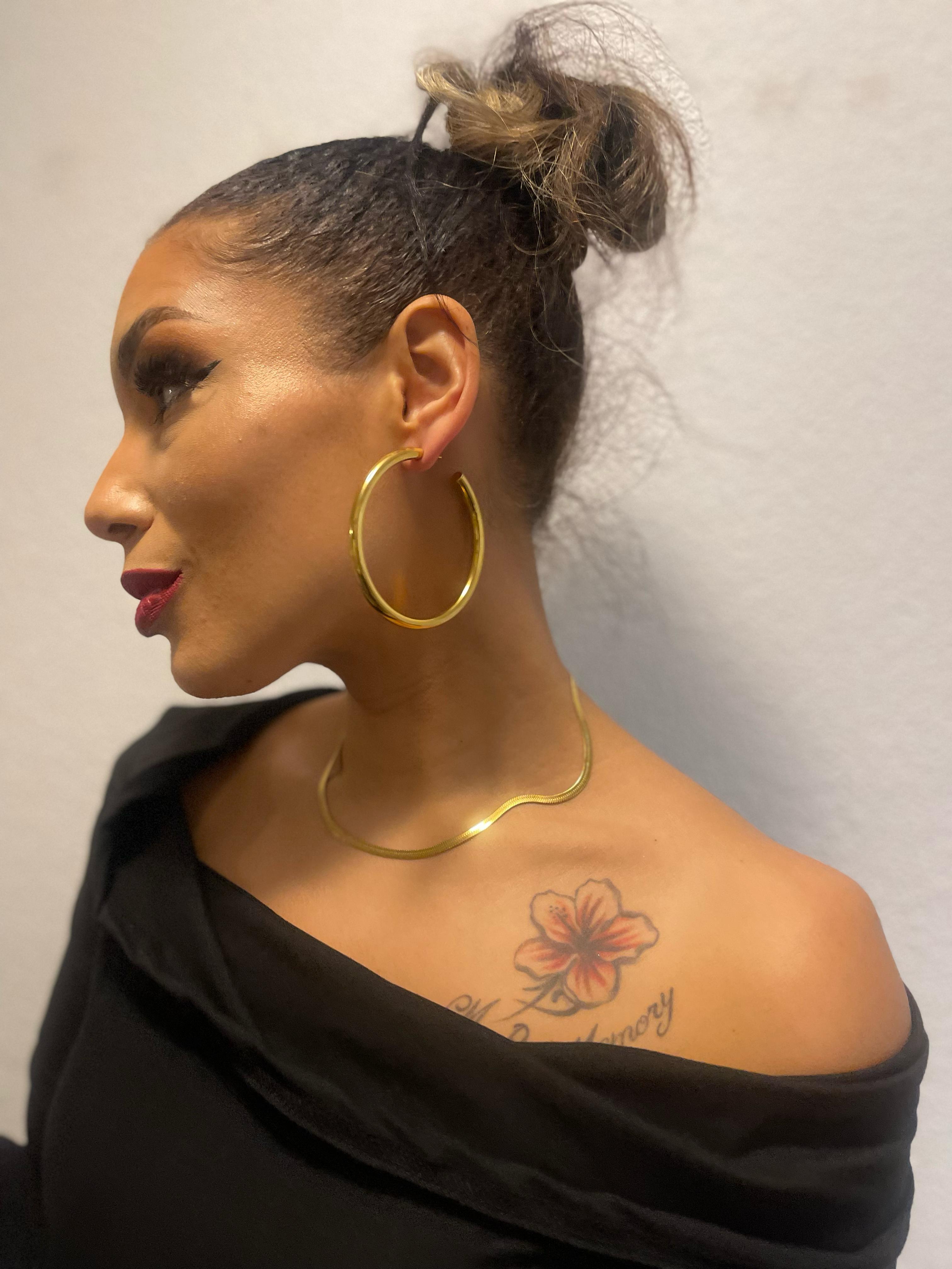 Earrings - KAYLA Oversize Hoops in 18K Gold Plated