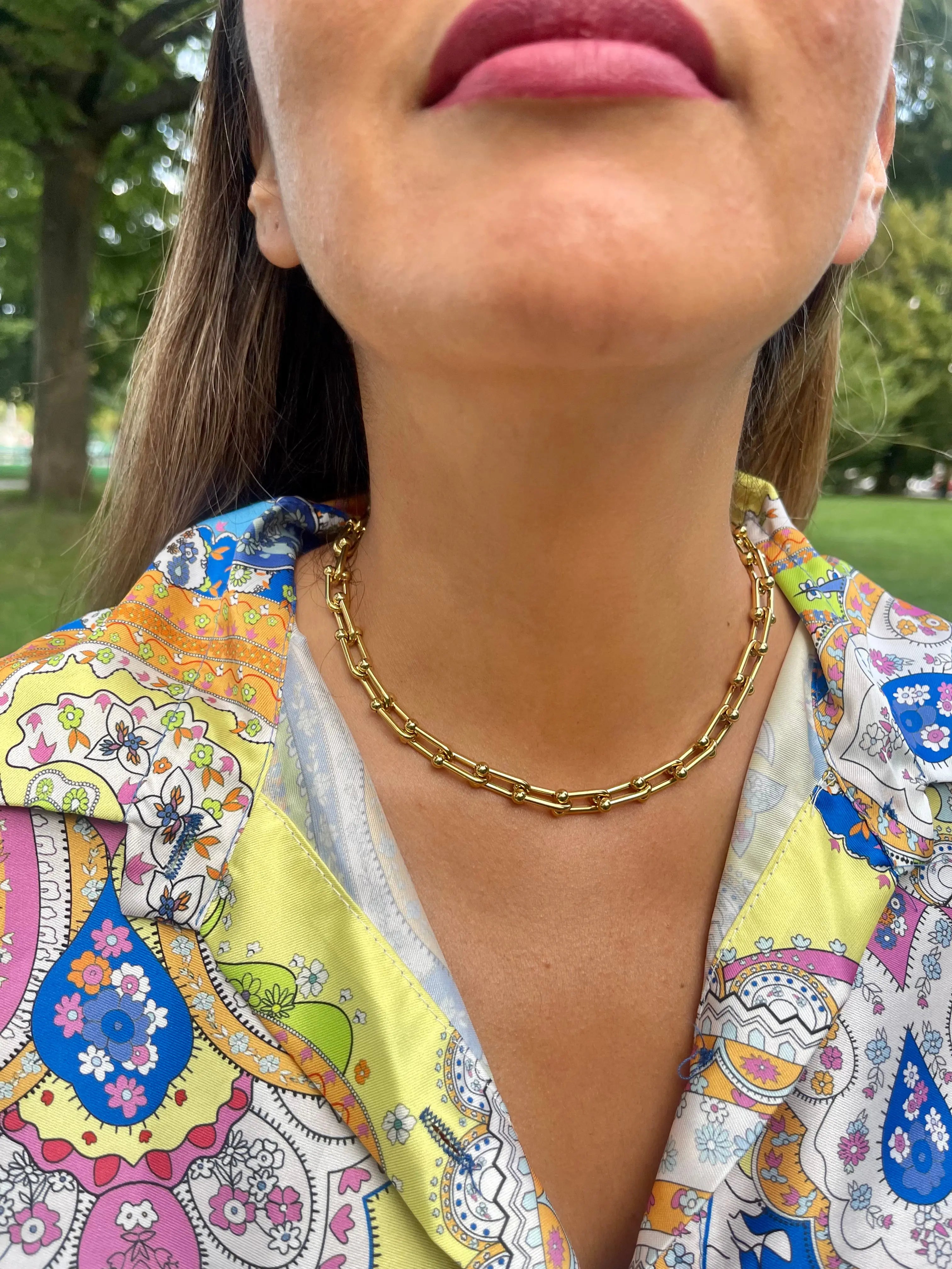 -link Choker Chain Necklace