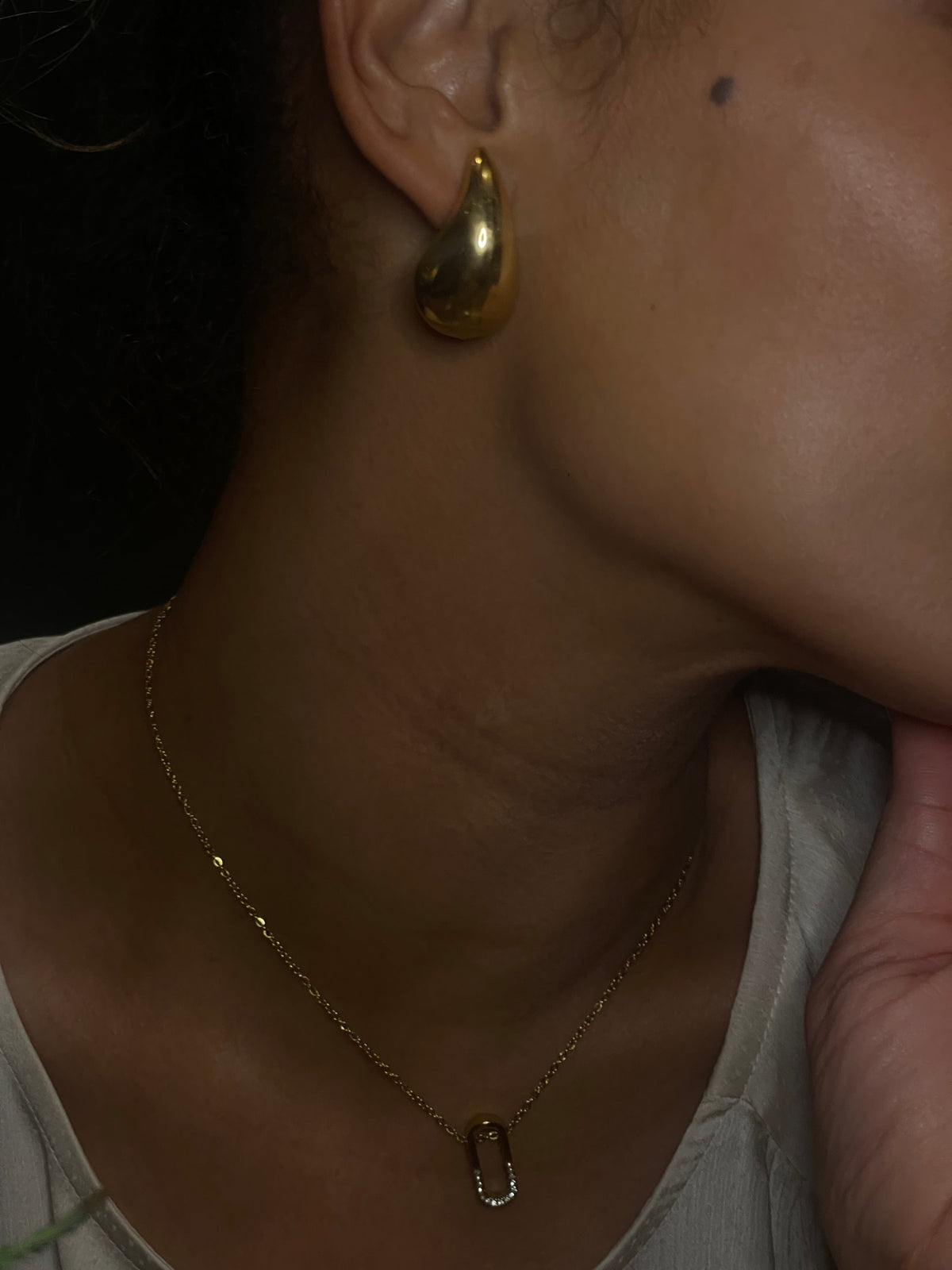 woman wearing timeless jewelry 