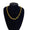 RAISSA U-link Choker Chain Necklace in 18k gold plated stainless steel with modern U-link design on black display bust