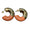 JESSICA Chunky Small Hoop in burnt orange