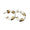 Earrings - CHERYL 18k Gold Plated C-Shape Color Design white
