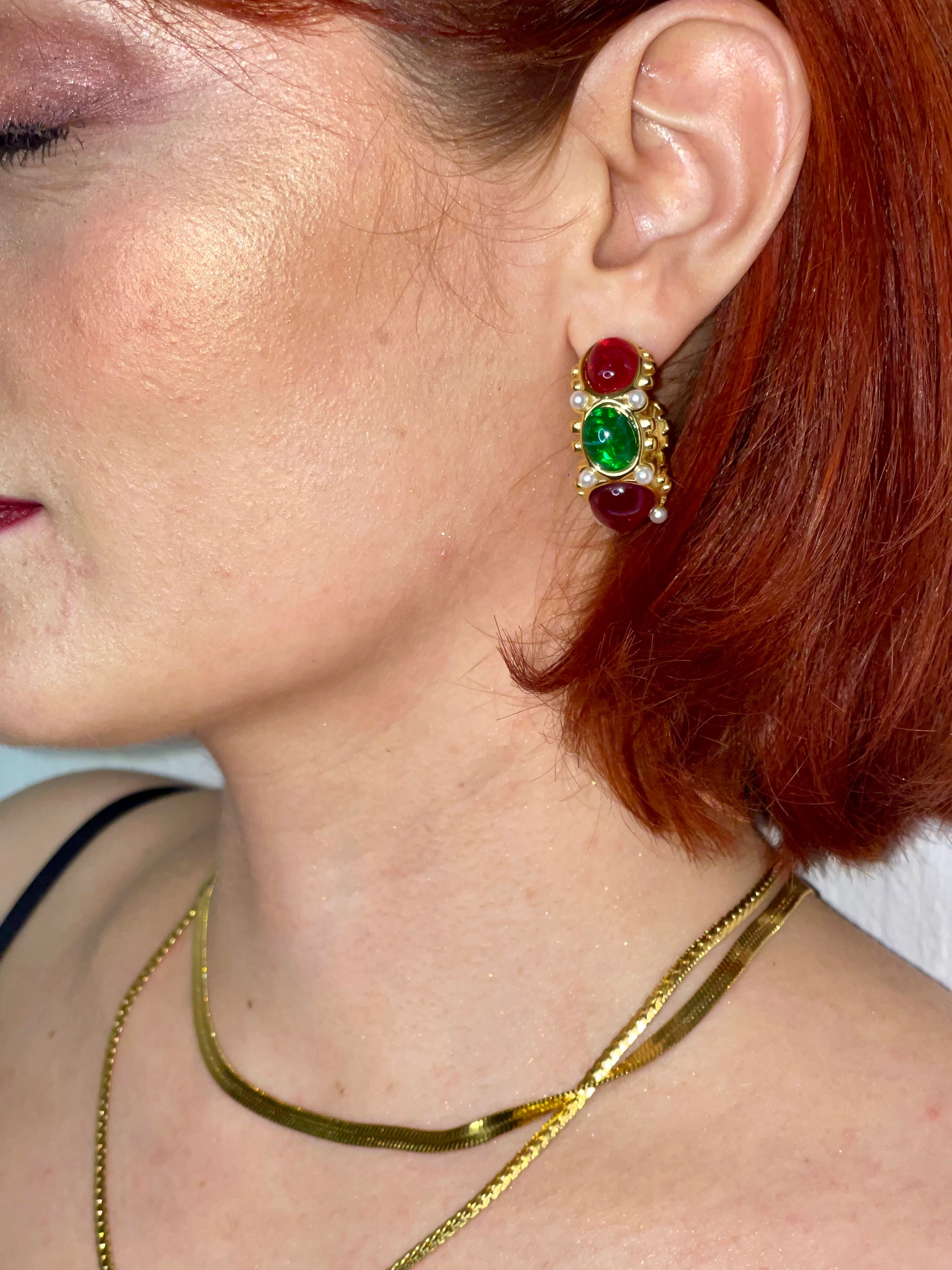 MARJORIE glamour vintage hoops