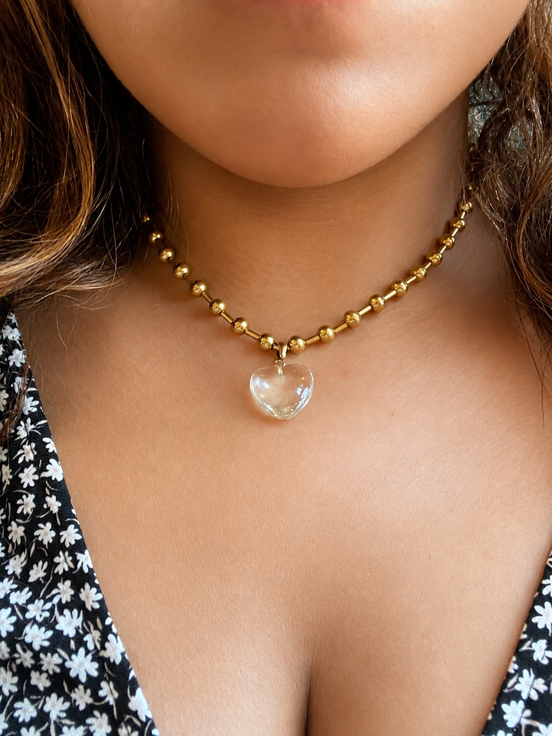 LUNA Necklace – Crystal Heart Pendant Necklace