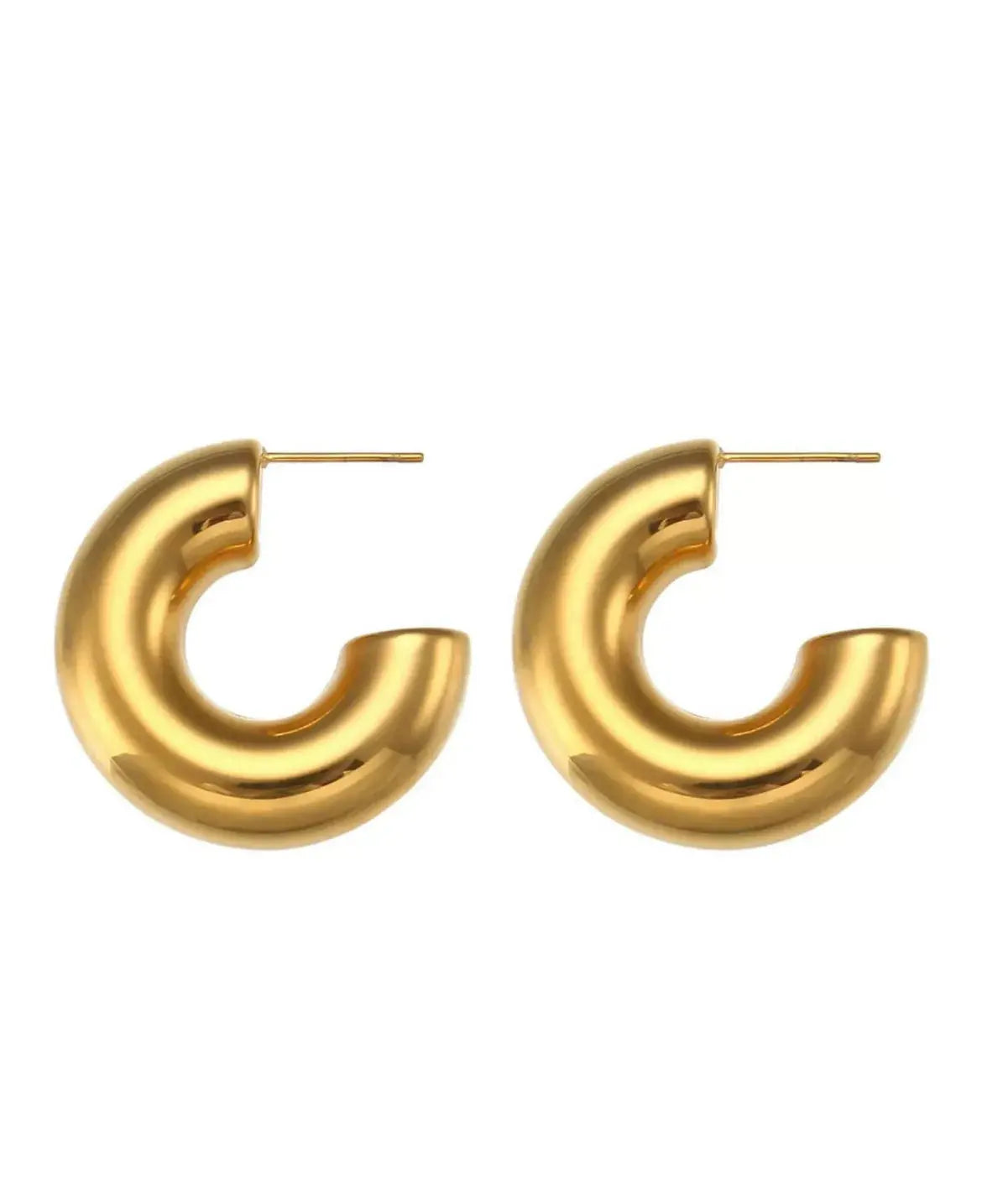 JESSICA Chunky small hoop earrings - The Halter Corner