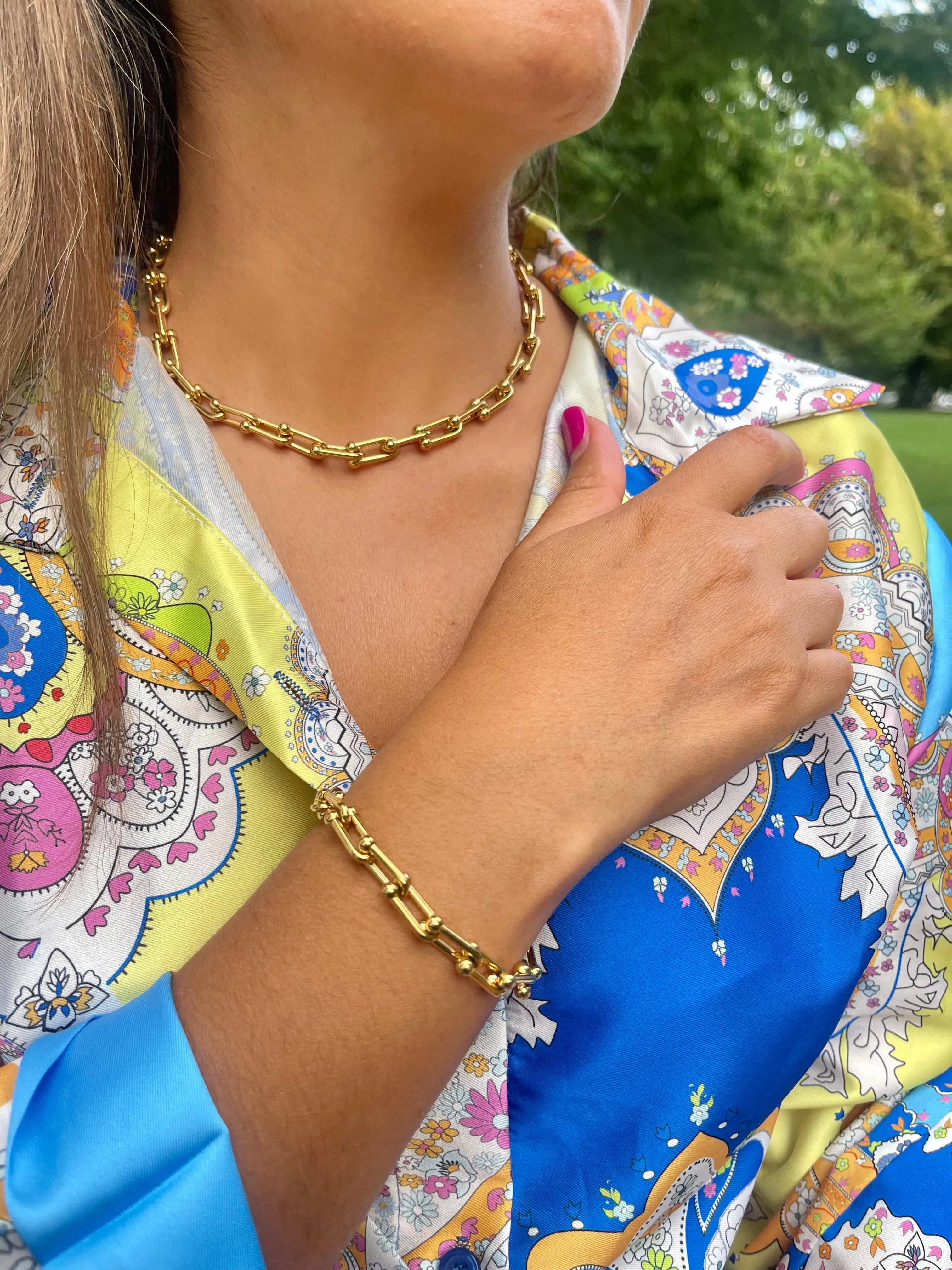 -link Choker Chain Necklace